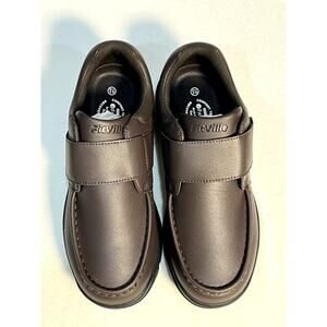 Fitville Men's Brown BriskWalk V2 Diabetic Wide Shoes Size 11.5